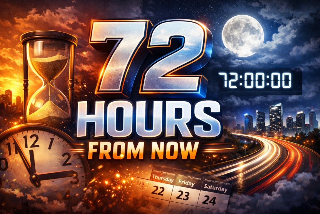 What 72 Hours From Now: How Three Days Can Change Everything What 72 Hours From Now: How Three Days Can Change Everything
